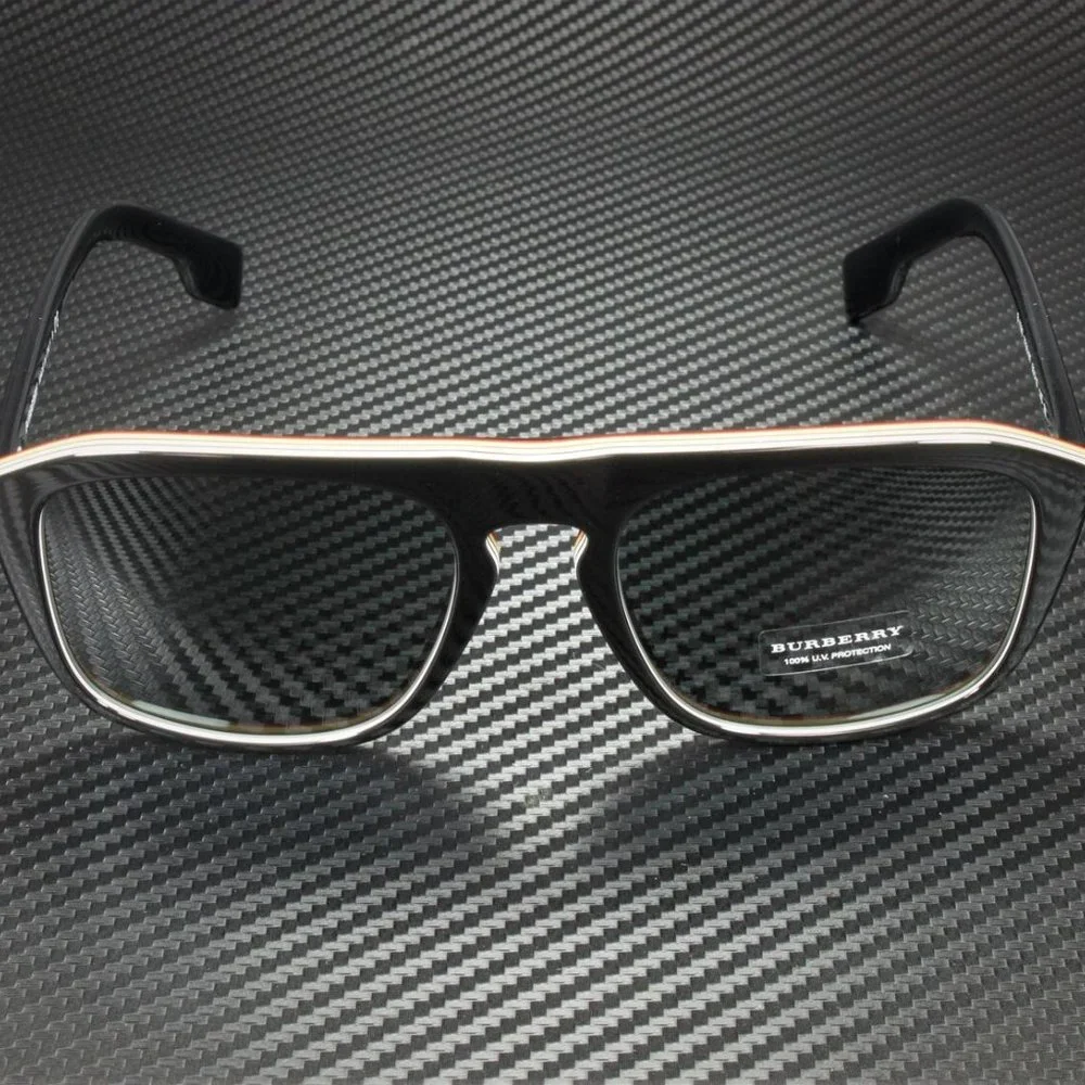 Burberry Multi Layer Checkered 55mm Sunglasses
